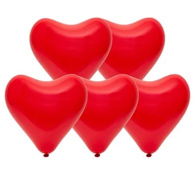 1111-1316 Набор шаров Сердце красное 30см 5шт 1111-1316 Набор шаров Сердце красное 30см 5шт