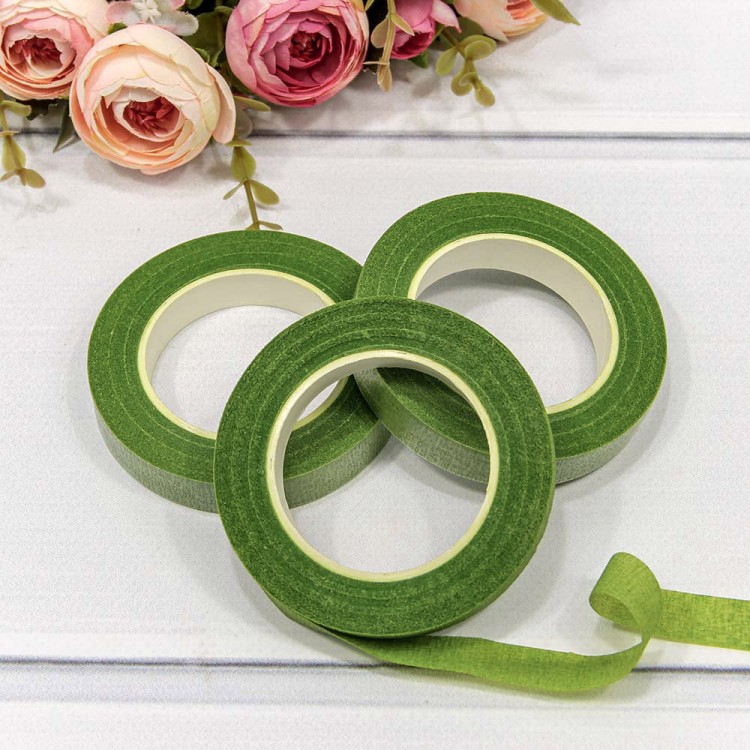 2603/3 Тейп-лента для цветов 1,2 см*25 ярд светло-зеленый 1/12 1/360