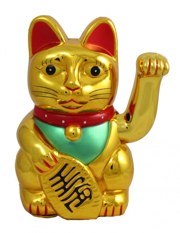 107137 Кот удачи (на батарейках) 18,7*14*25,2 см золотой 107137 Кот удачи (на батарейках) 18,7*14*25,2 см золотой