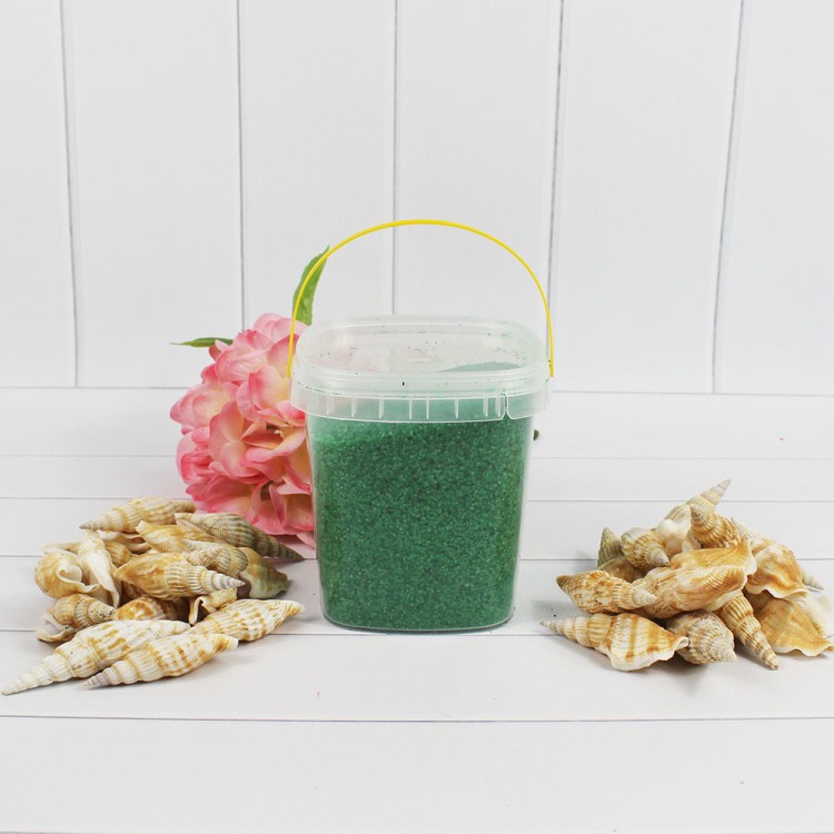 301527080906 Песок цветной зеленый (кварцевая крошка, фракция 0,5-1 мм) вес: 800г объем: 650мл