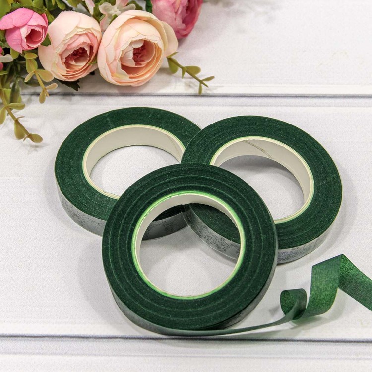 2603/13 Тейп-лента для цветов 1,2см *25ярд Тёмно-зелёный 1/12 1/360