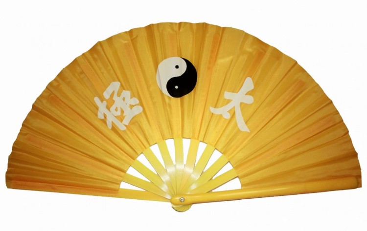 108101-FS Веер для танцев Инь-Янь желтый (арт. 108101)