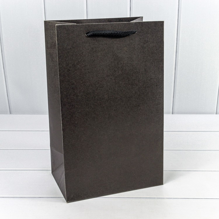 000194MQ Пакет подарочный Крафт Черный 23*37*15 230г 1/20 1/240